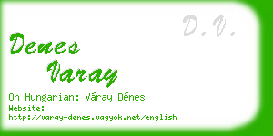 denes varay business card