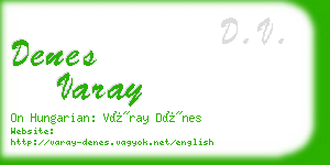 denes varay business card